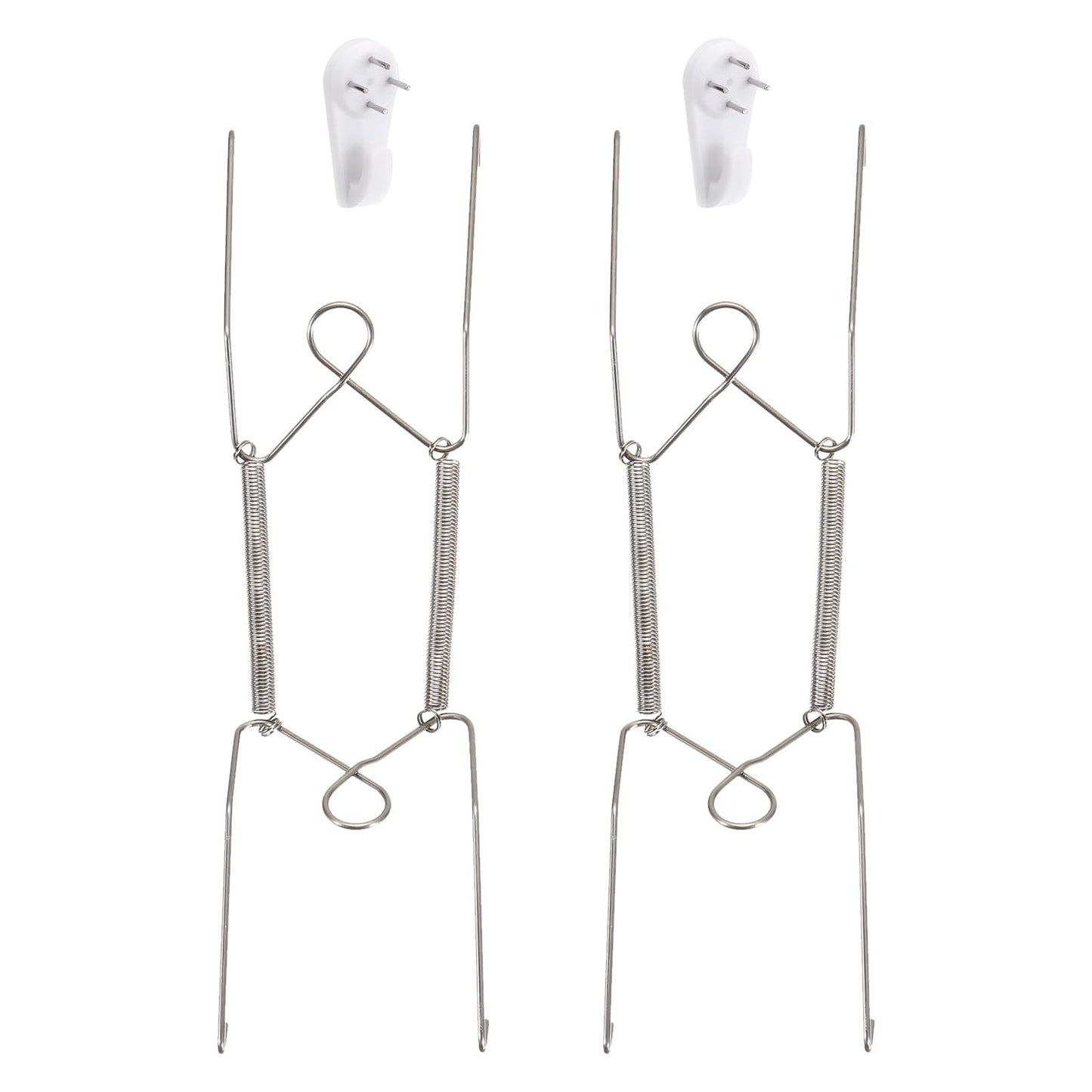uxcell 2pcs Plate Hanger 8 Inch Stainless Steel Invisible Wall Plate Hangers with Wall Decorative Hooks and Tip Protectors for Decorative Plates and Art
