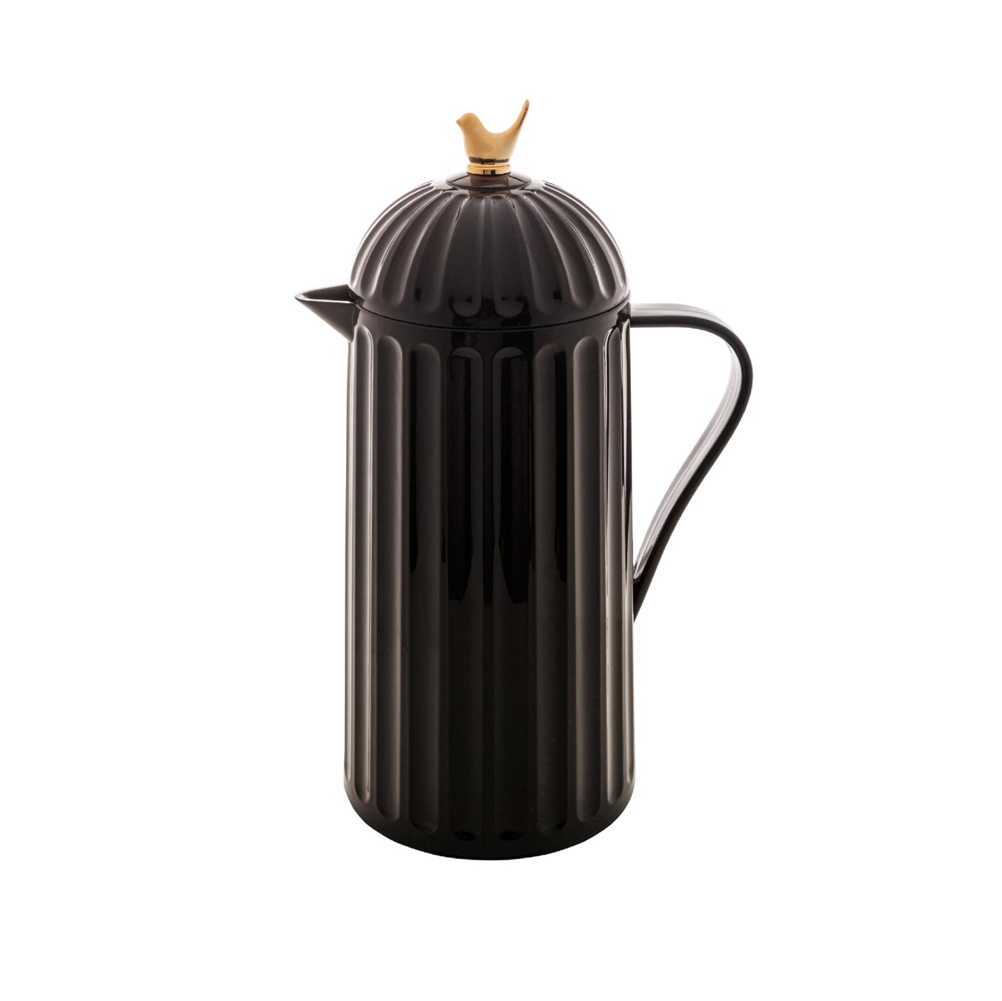 WOLFF - Bird Thermal Coffee Carafe - Hot or Cold Drinks Double Walled Insulated Vacuum Flask - Leakproof Coffee Dispenser Thermos Bottle for Cold Beverages - Black 34floz/1L