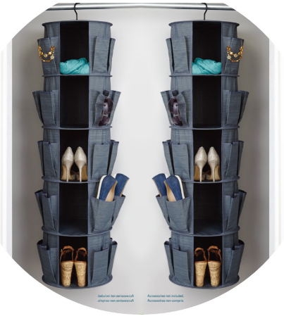 360-Degree Rotating Hanging Closet Organizer Bag