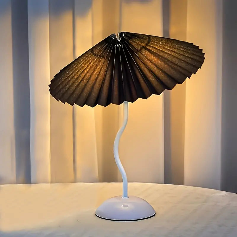 Harp Pleated Table Lamp for Modern Living Room Decor