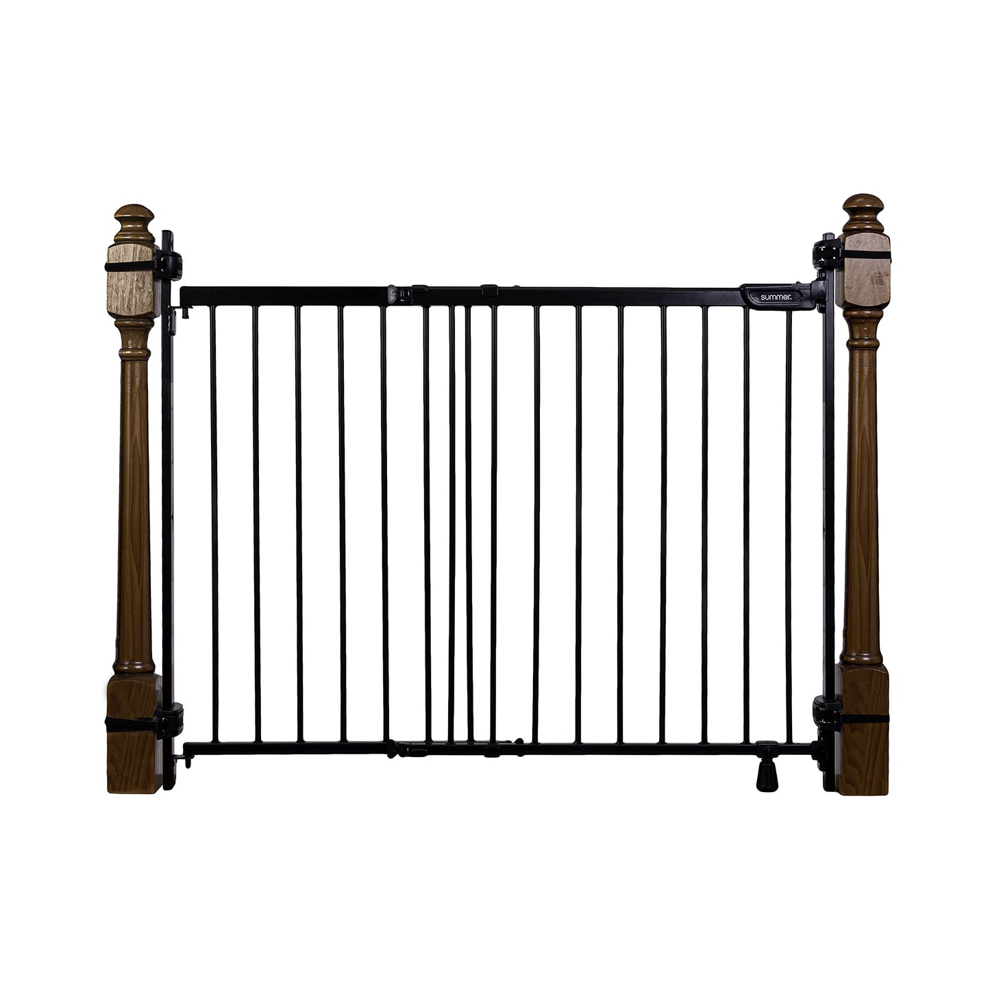 Summer Infant Metal Banister & Stair Safety Pet and Baby Gate31-46 Wide32.5 TallInstall Banister to Banister or Wall or Wall to Wall in Doorway or Stairway Banister and Hardware Mounts-Black