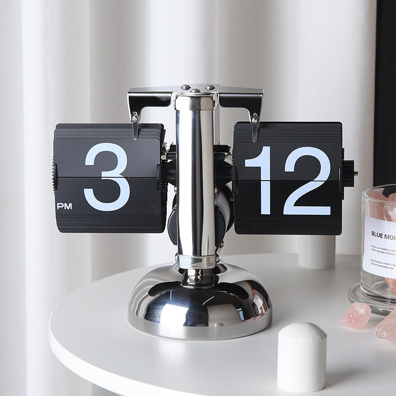 Minimalist Automatic Page Turning Clock for Home Decor