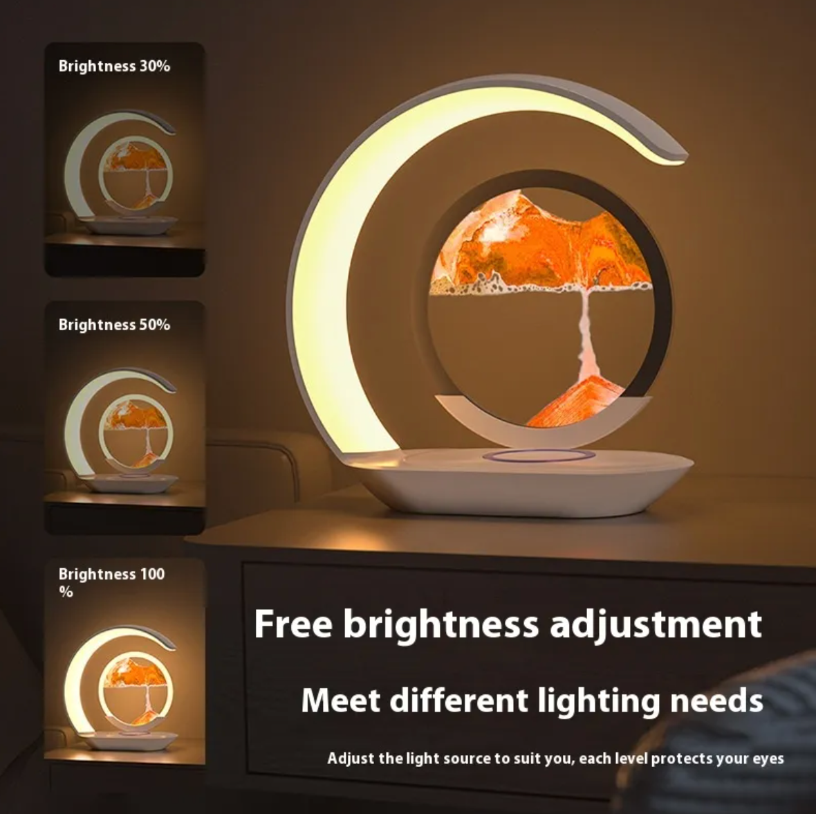 Wireless Charger Sand Art Lamp