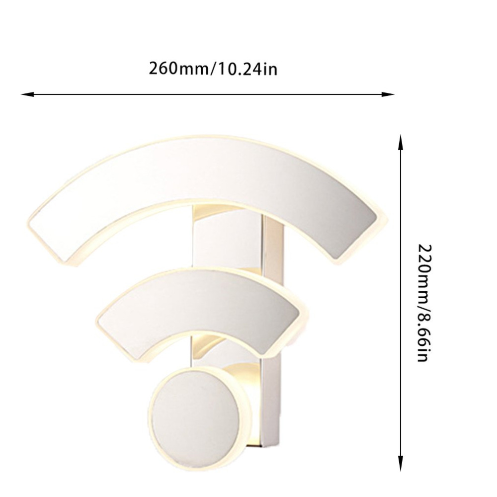 LED Modern White Acrylic Wall Lamp for Bedroom