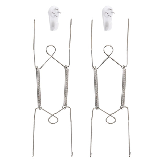 uxcell 2pcs Plate Hanger 8 Inch Stainless Steel Invisible Wall Plate Hangers with Wall Decorative Hooks and Tip Protectors for Decorative Plates and Art