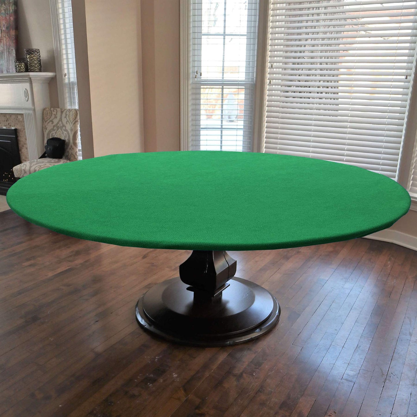 CAIT CHAPMAN HOME COLLECTION Felt Game Table Cover 70" Wide Fabric Fitting 62"-66" Diameter Round Hexagon or Octagonal Tables (Fitting 62"-66" Table)