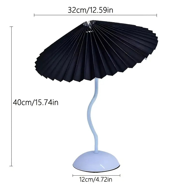 Harp Pleated Table Lamp for Modern Living Room Decor