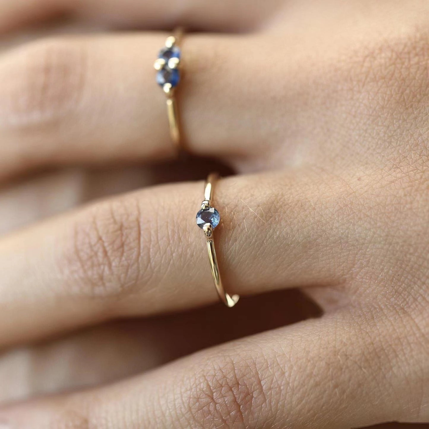 Minimalist Neutral Stackable Slim Ring Design