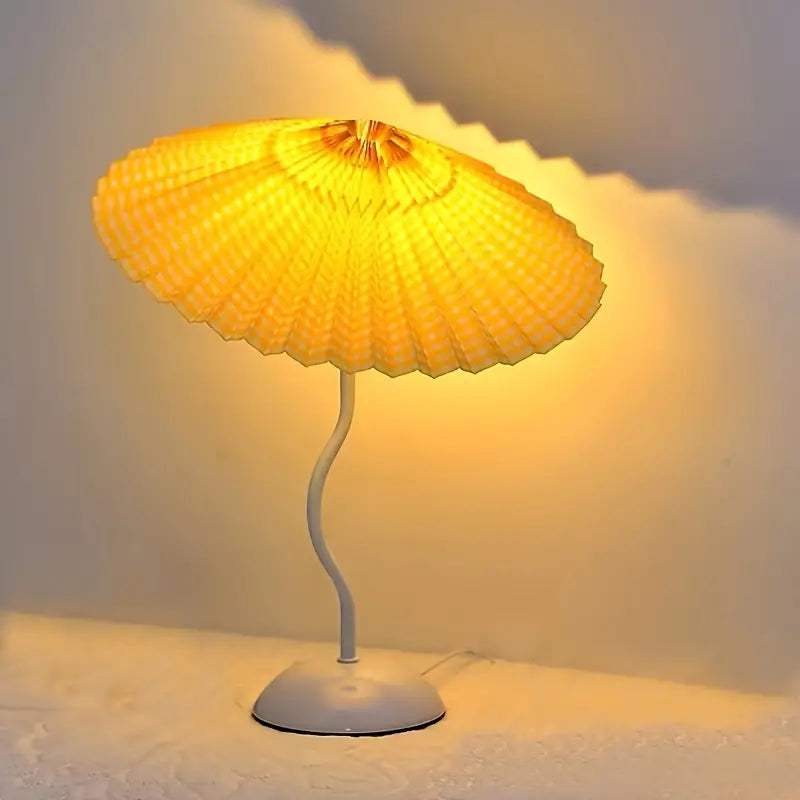 Harp Pleated Table Lamp for Modern Living Room Decor