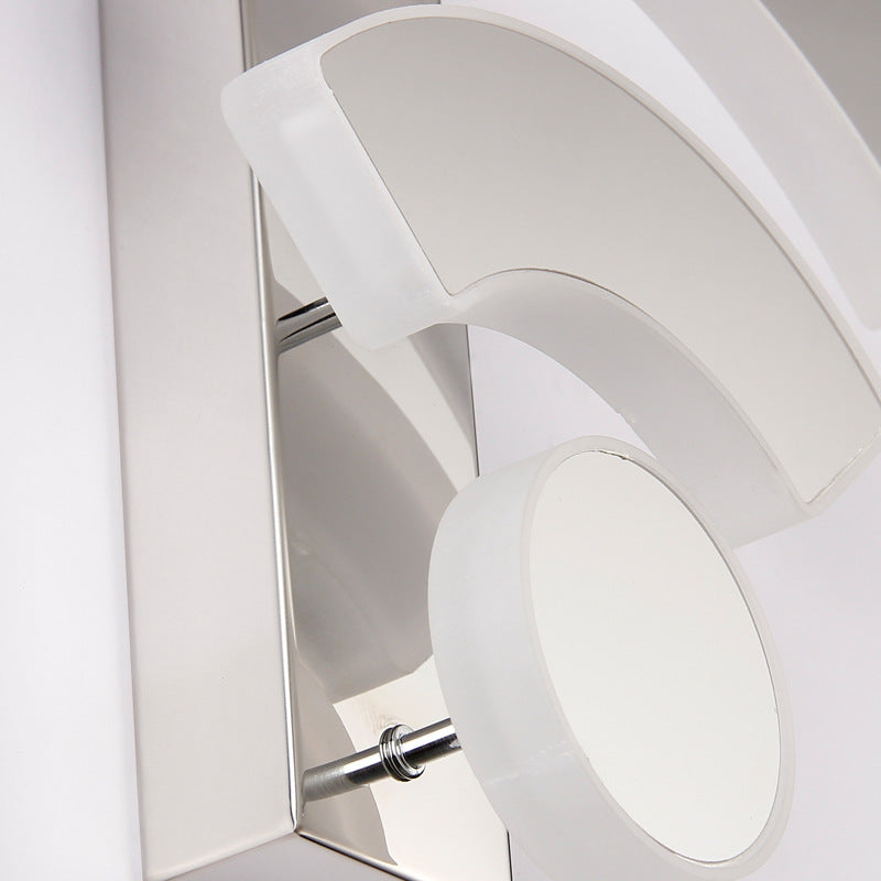 LED Modern White Acrylic Wall Lamp for Bedroom