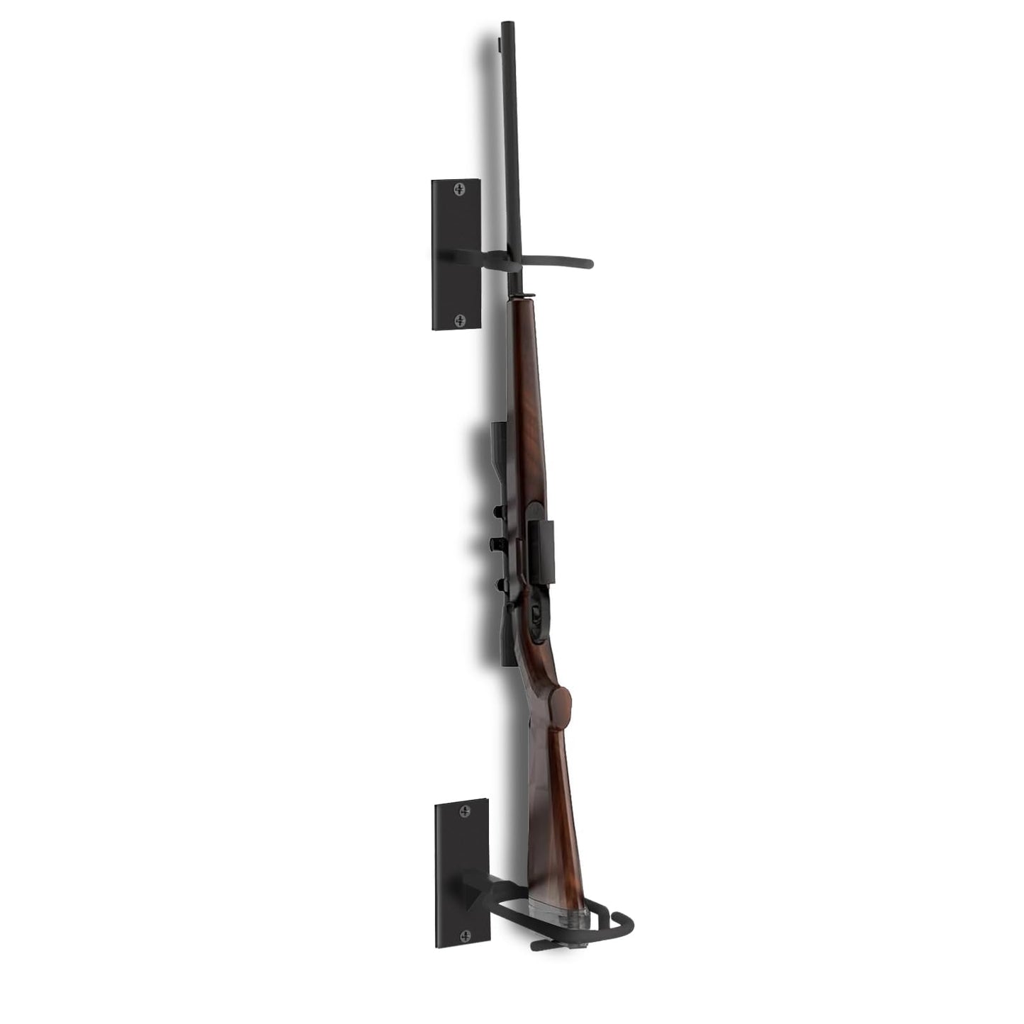 Salajory Gun Rack Rifle Wall Mount Upgrade Gun Rack for Wall Heavy Duty Steel Gun Rack Wall Mount Securely Display with Shotgun Rifle Wall Mounts Adjustable 1/4/8 Slot Indoor Gun Rack