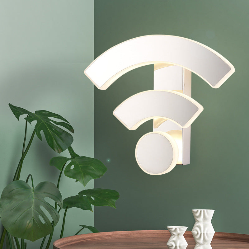 LED Modern White Acrylic Wall Lamp for Bedroom