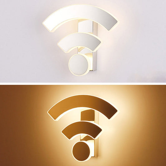 LED Modern White Acrylic Wall Lamp for Bedroom