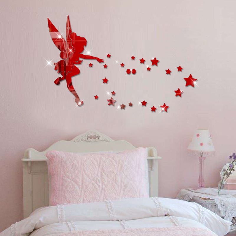 Mirror Wall Stickers for Bedroom Decoration