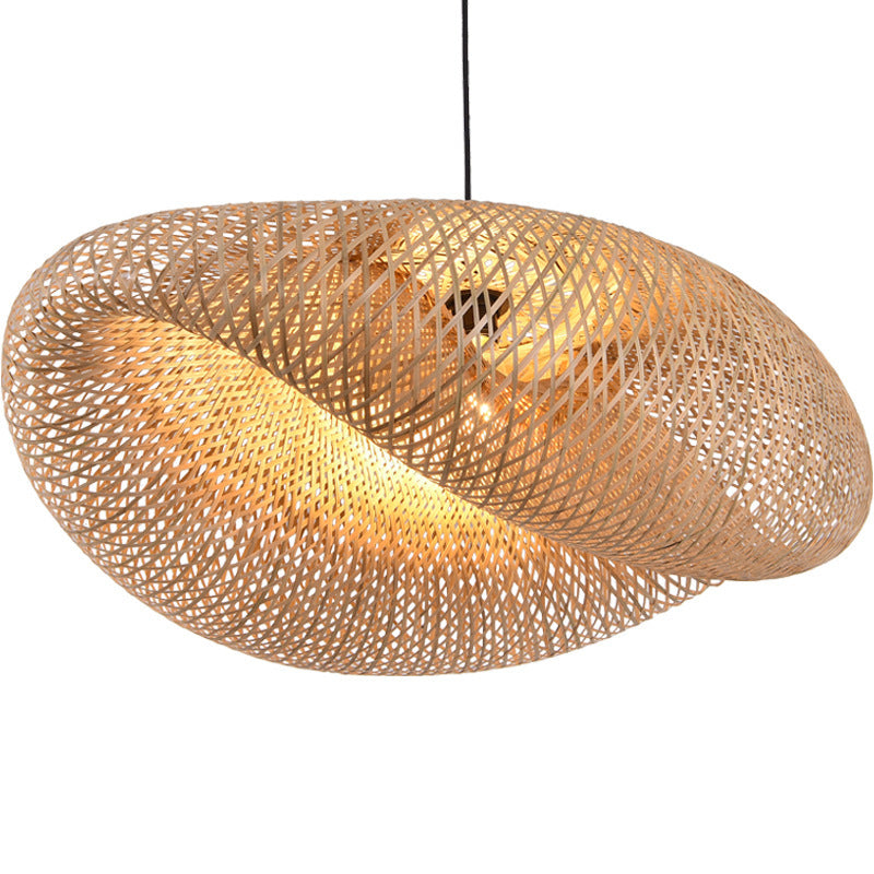 Bamboo Woven Pendant Light for Dining and Tea Rooms
