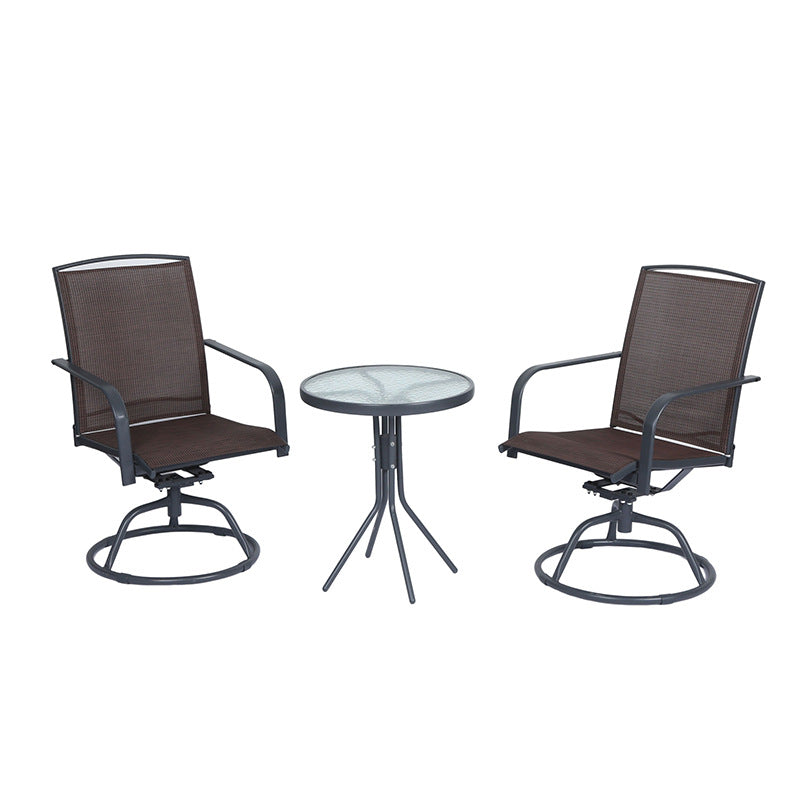 European Iron Art Table and Chair Set for Outdoors
