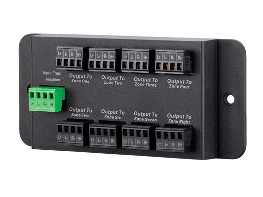 Monoprice 8 Zone Single Input Speaker Distribution Hub Connect Up to 8 Pairs of Speakers to A Single Amplifier or Receiver Black (138161)